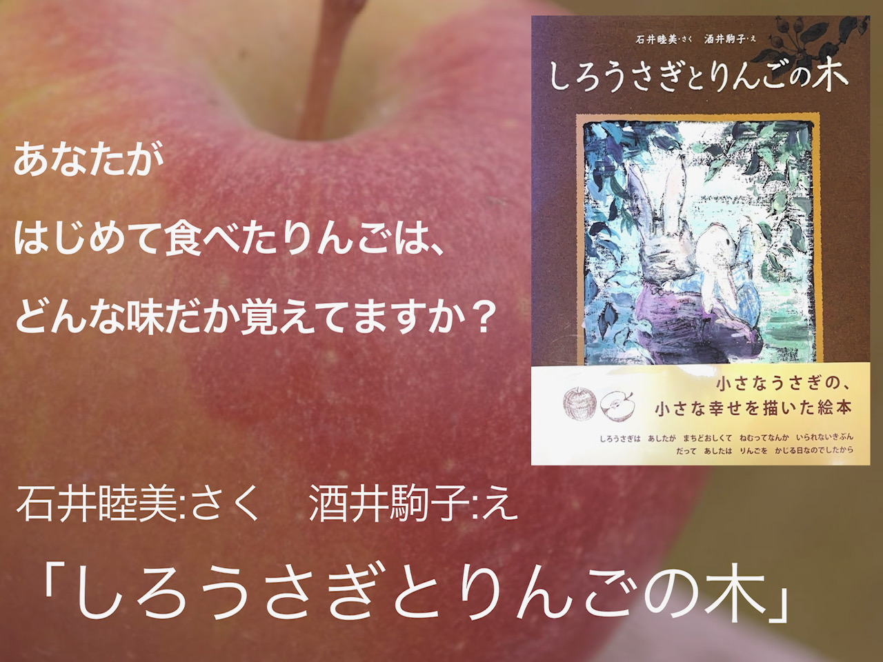 小さなしろうさぎが幸せの中で初めてりんごと出会う、愛らしい絵本「しろうさぎとりんごの木」をご紹介！